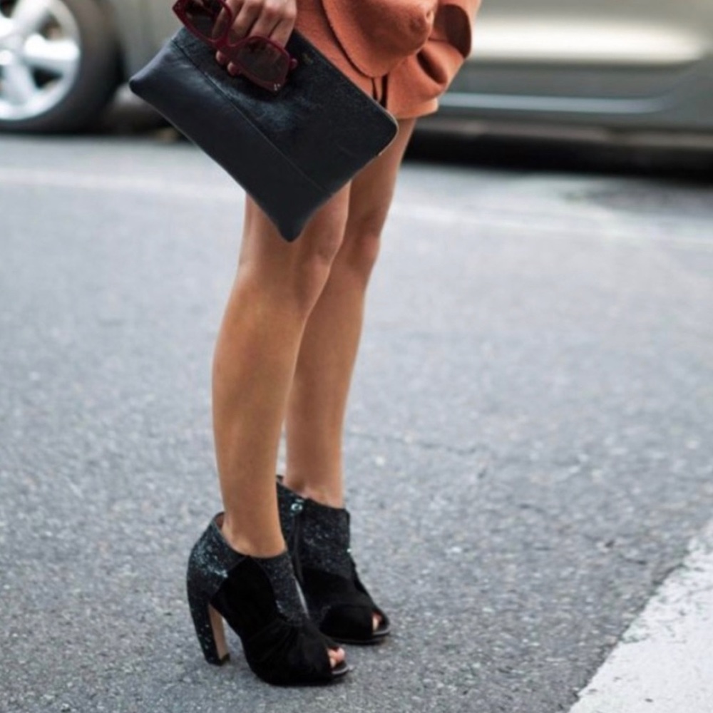 Miu Miu By Prada Runway Side Bow Glitter Curve Ba… - image 4